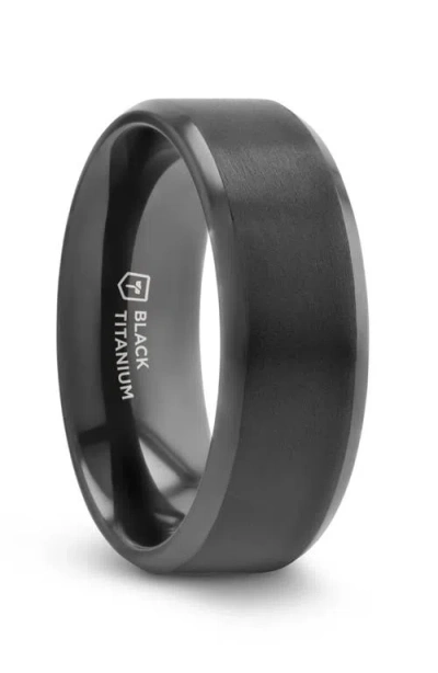 Larson Jewelers Elysian Titanium Wedding Band In Black
