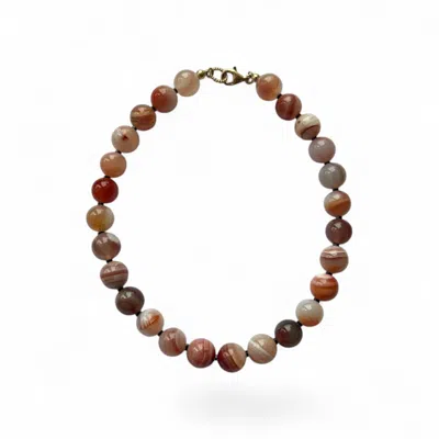 Larsuu Women's Brown / Orange / Black Burnline Necklace