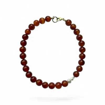 Larsuu Women's Orange Emberlight Necklace In Red