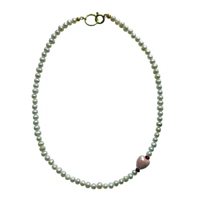 Larsuu Women's White / Pink Amour Rose No. One In Green