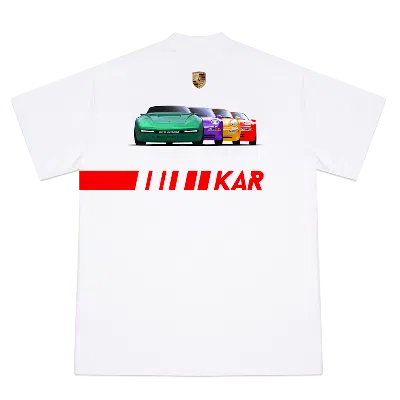 Pre-owned L'art De L'automobile Porsche 968 Dream Poster Tee Shirt In White