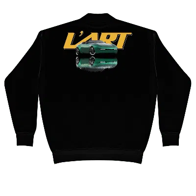 Pre-owned L'art De L'automobile Porsche 968 Hoodie Logo Crewneck Sweatshirt In Black