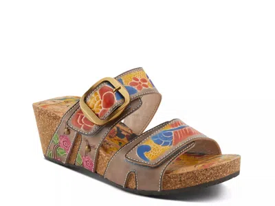 L'artiste Briseis Wedge Sandal In Brown