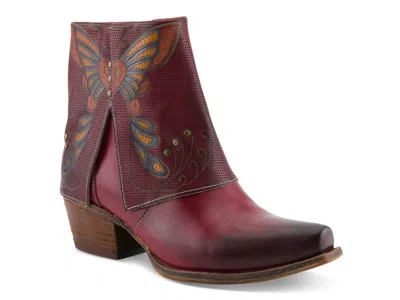 L'artiste Butterfly Kisses Foldover Bootie In Purple