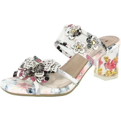 L'artiste By Spring Step Adored Womens Floral Print Leather Mule ...
