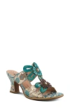 L'artiste By Spring Step Alania Sandal In Turquoise Multi