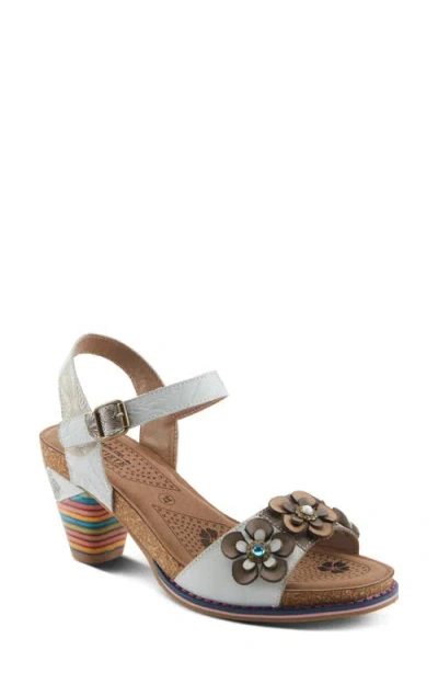 L'artiste By Spring Step Bluesky Sandal In White Multi