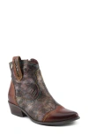 L'artiste By Spring Step Countrypop Wingtip Pointed Toe Western Boot In Brown Multi