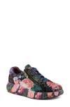 L'artiste By Spring Step Dallyn Floral Platform Sneaker In Black Multi