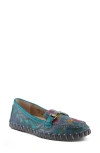 L'artiste By Spring Step Delavigne Bit Loafer In Teal Multi