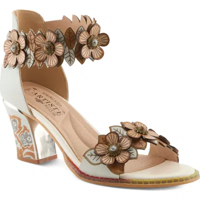 L'artiste By Spring Step Double Love Ankle Strap Sandal In Gold