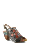 L'artiste By Spring Step Eclipsing Slingback Sandal In Black Multi