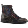 L'artiste By Spring Step Elton Bootie In Grey Multi