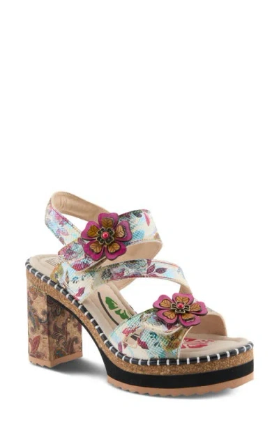 L'artiste By Spring Step Escapartist Slingback Platform Sandal In Multi