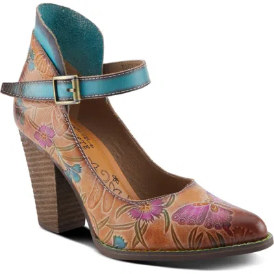 L'artiste By Spring Step Foxglove Ankle Strap Pump In Camel Multi
