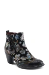 L'artiste By Spring Step Glynn Wingtip Bootie In Black Multi