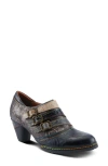 L'artiste By Spring Step Graphic Bootie In Black Metallic