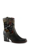 L'artiste By Spring Step Spring Step Happytime Western Bootie In Black Multi
