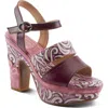 L'artiste By Spring Step Hotstrut Platform Sandal In Purple Multi