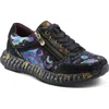 L'artiste By Spring Step Javana Platform Sneaker In Black Multi