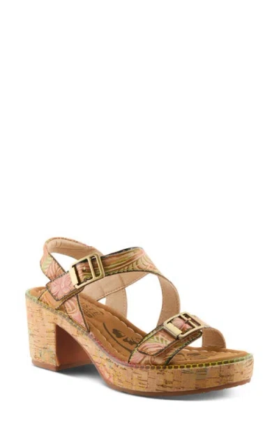 L'artiste By Spring Step Jess Platform Sandal In Gold
