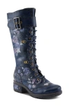 L'artiste By Spring Step Kisha Boss Boot In Navy Multi