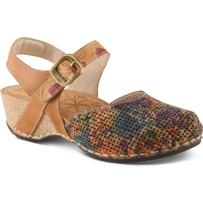 L'artiste By Spring Step Koraline Perforated Pump In Brown