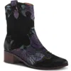 L'artiste By Spring Step Lady Luck Western Bootie In Purple Multi