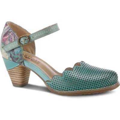 L'artiste By Spring Step L'artiste Parchelle Pump In Sky Blue Multi Leather