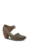 L'artiste By Spring Step L'artiste Toolie Pump In Olive Green Leather