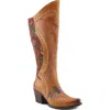 L'artiste By Spring Step Mallorie Knee High Western Boot In Brown