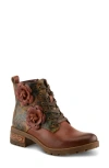 L'artiste By Spring Step Martinela Combat Boot In Multi