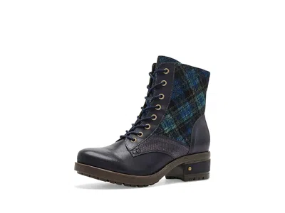 L'artiste By Spring Step Marty-plaid Women's Boots Navy: Eu 42 (us Women's 10.5-11) M, Leather/synthetic In Black
