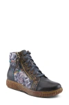 L'artiste By Spring Step Maylah Lace-up Bootie In Charcoal Multi