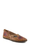 L'artiste By Spring Step Modesty Flat In Camel Multi