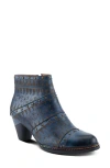 L'artiste By Spring Step Niobe Cap Toe Bootie In Navy Multi