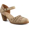 L'artiste By Spring Step Niobella Ankle Strap Pump In Beige