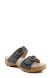 L'artiste By Spring Step Nostalgish Platform Slide Sandal In Black