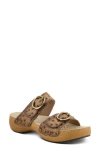 L'artiste By Spring Step Nostalgish Platform Slide Sandal In Light Taupe