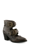 L'artiste By Spring Step Notched Nature Buckled Bootie In Black