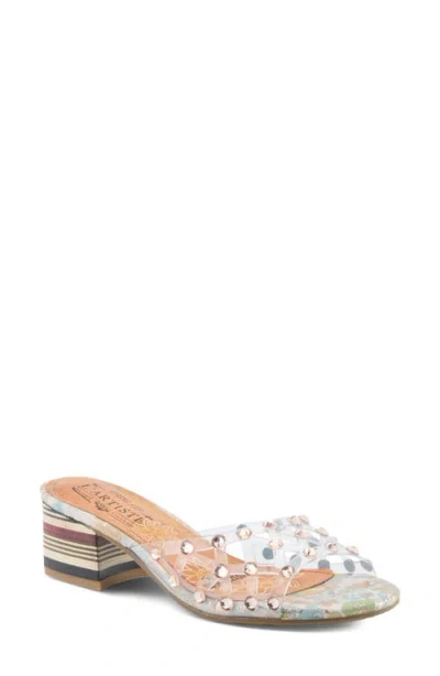 L'artiste By Spring Step Ontherox Embellished Sandal In White