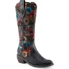 L'artiste By Spring Step Rodeoqueen Knee High Western Boot In Black Multi