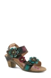 L'artiste By Spring Step Salira Slingback Sandal In Turquoise Multi