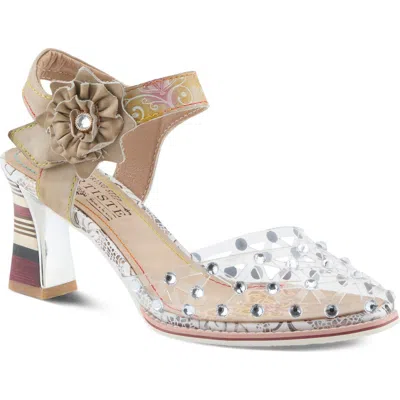 L'artiste By Spring Step Sassylady Ankle Strap Sandal In White