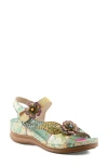 L'artiste By Spring Step Script Sandal In Multi