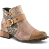 L'artiste By Spring Step Sipperb Cap Toe Bootie In Animal Print