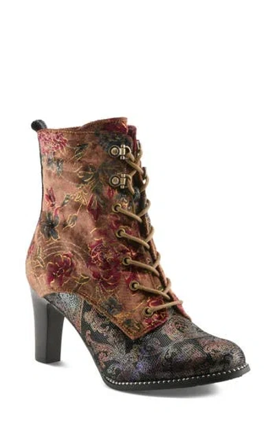 L'artiste By Spring Step Stellar Lace-up Boot In Multi