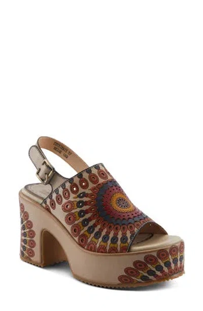 L'artiste By Spring Step Stevienix Slingback Platform Sandal In Multi