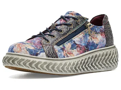 L'artiste By Spring Step Tiretread Women's Shoes Navy: Eu 36 (us Women's 5.5-6) M, Leather In Multi