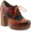 L'artiste By Spring Step Tothemax Wingtip Platform Derby In Multi